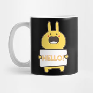 Anime with Hello sign Mug